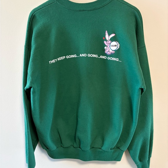 Vintage 90s Energizer Mens Crewneck  XL Green - Picture 3 of 3